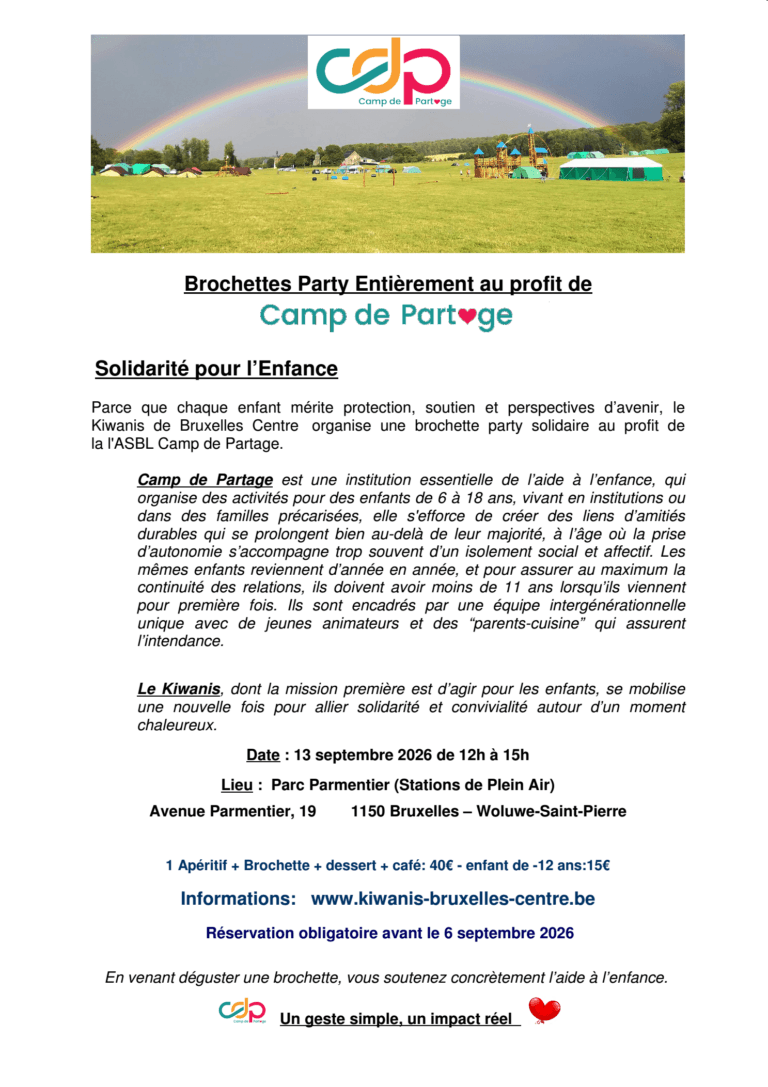 Invitation Brochettes-Party 2026 — page 2 : bulletin de réservation